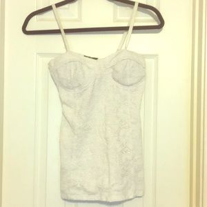 White lace tank top